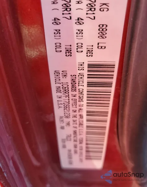 2013 Ram 1500 St from USA, damaged, VIN 1C6RR7FT7DS621230